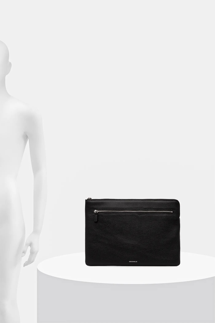 Kožna torba za laptop Coccinelle E5.MUK.86.01.01 crna