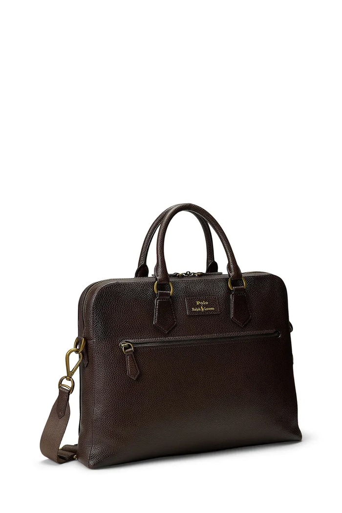 Akcesoria Polo Ralph Lauren Torba skórzana 405962458 brązowy