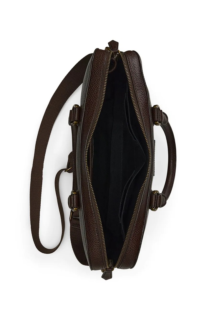 Torba skórzana Polo Ralph Lauren 405962458 brązowy