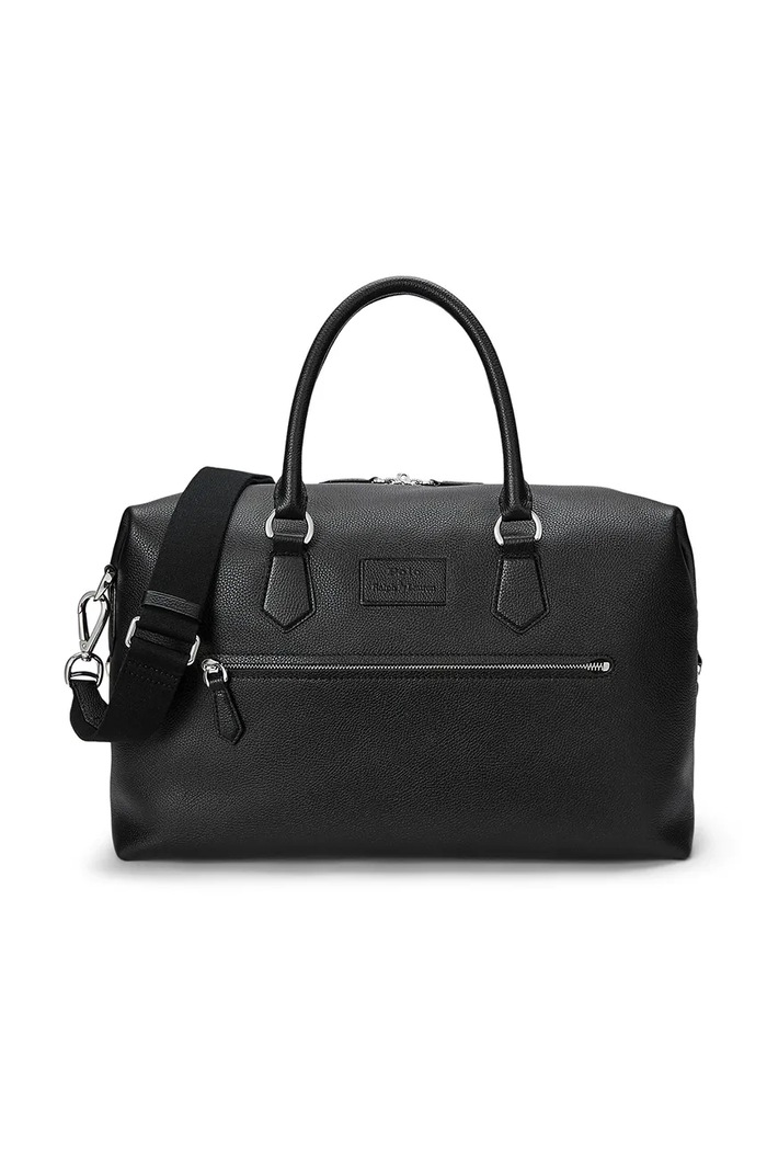 Polo Ralph Lauren borsa in pelle 36,8 x 29,2 x 18,4 cm pelle fiore nero 405962459