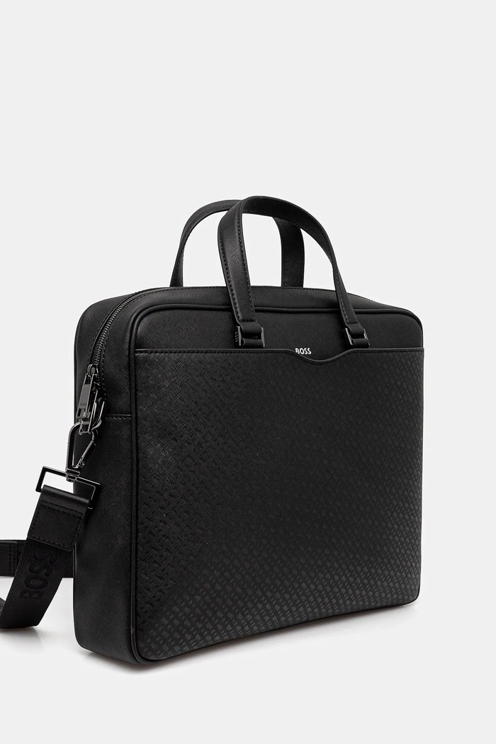 BOSS geantă de piele 50542235 negru SS25
