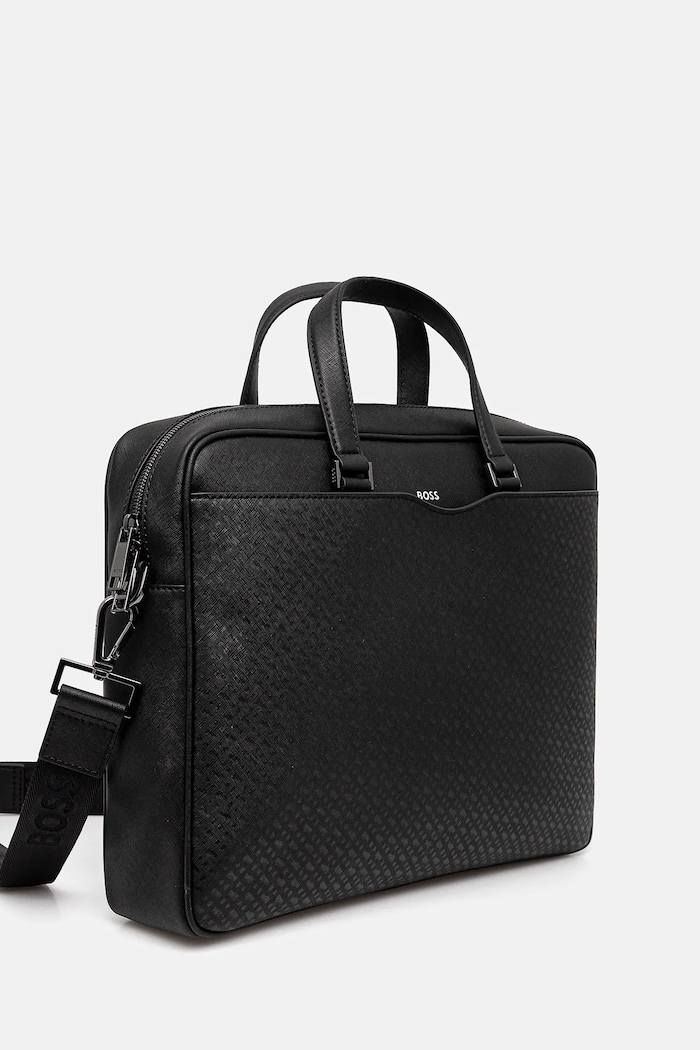 BOSS geantă de piele 50542235 negru SS25