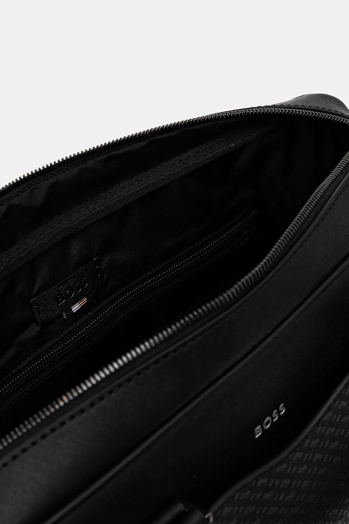 BOSS geantă de piele 50542235 negru