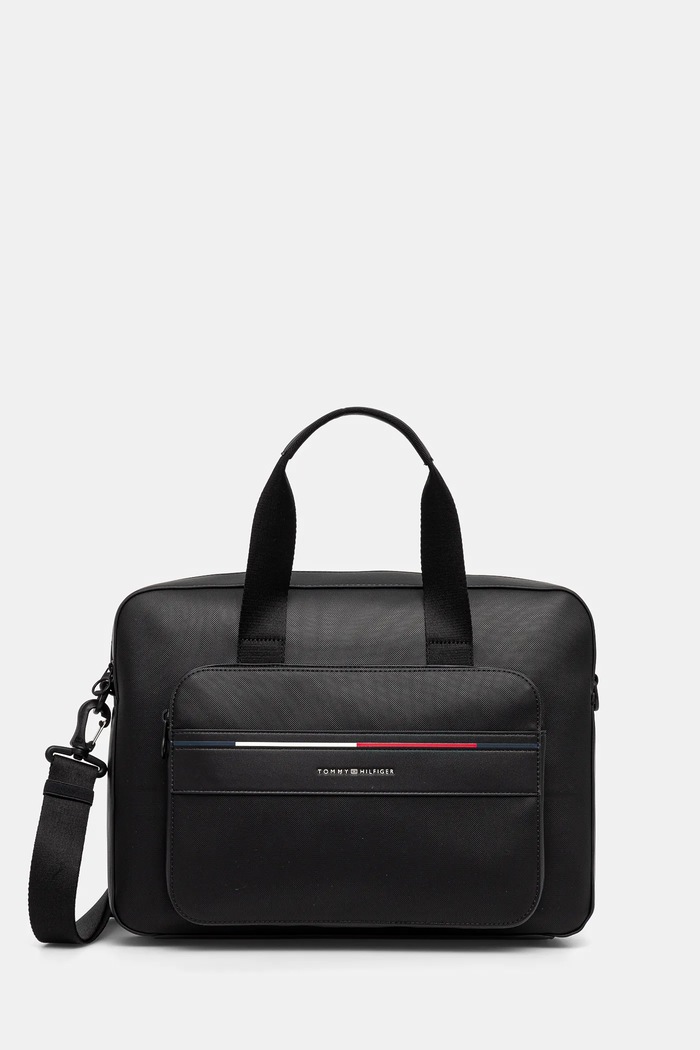 Tommy Hilfiger torba na laptopa mieści A4 czarny AM0AM13198