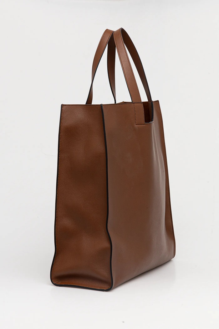 Usnjena torba Bally 43,5 x 43 x 12 cm MAE03Z rjava SS25