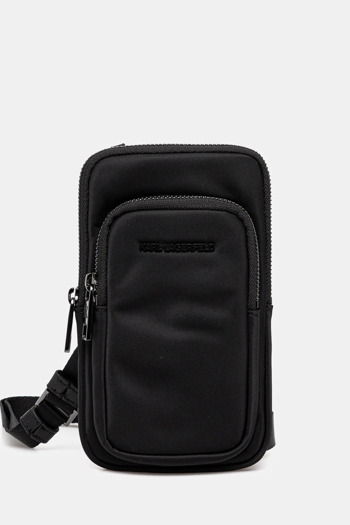 Чанта през рамо Karl Lagerfeld K/ESSENTIAL изчистен черен A2M32010