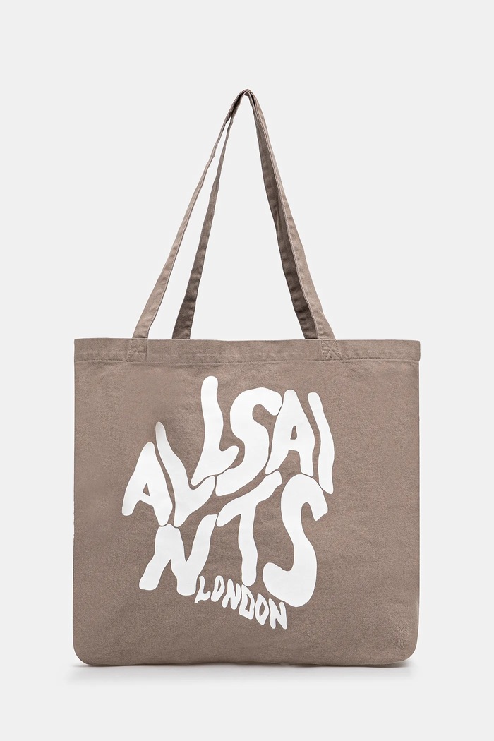 AllSaints geantă de bumbac ORLANDO37 x 36 x 11 cm incape in A4 bej M285XB