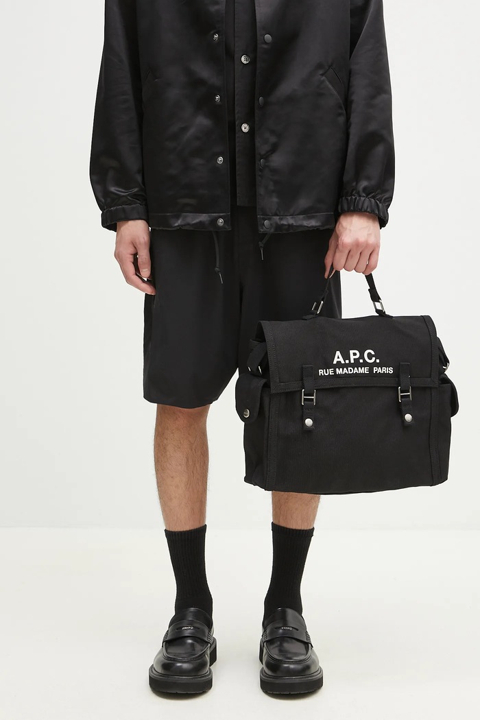 A.P.C. geantă de bumbac Besace Recuperation CODBM.H61930