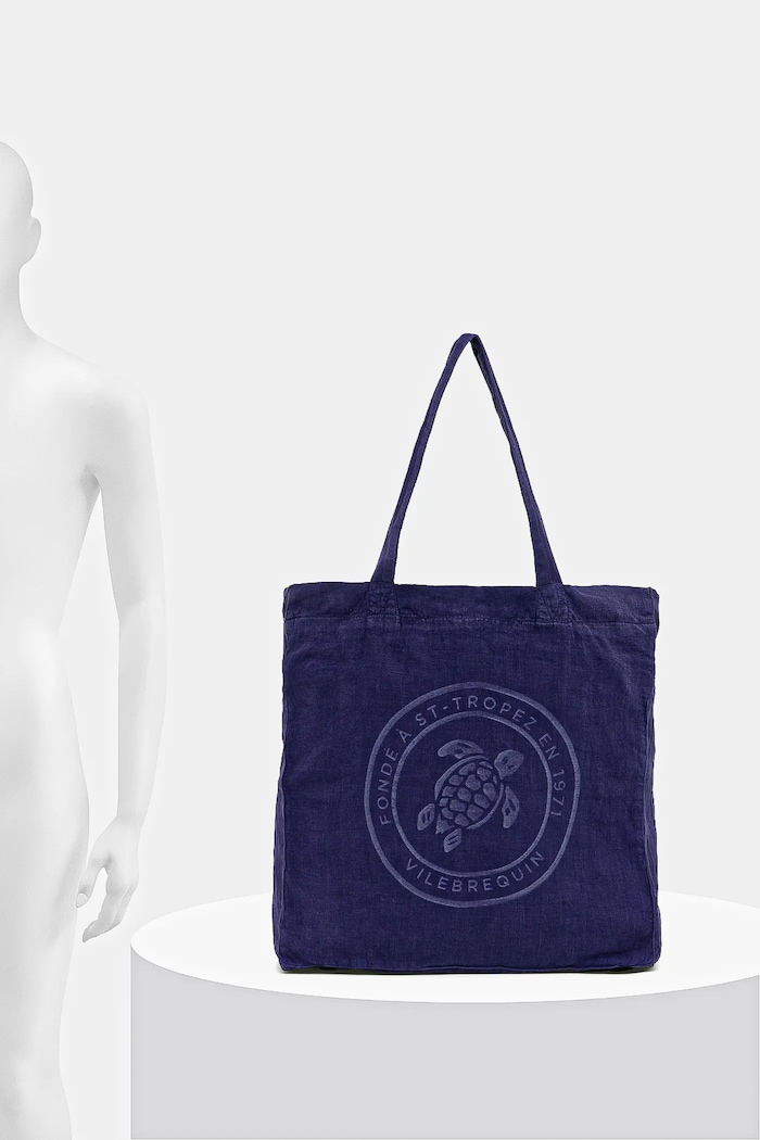 Vilebrequin borsa di lino BABEL BBLU3104