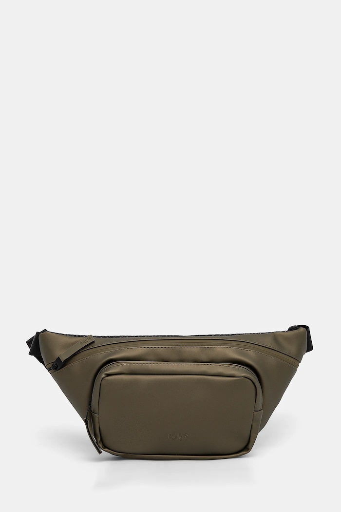 Ledvinka Rains Bum Bag W3 hladký zelená 14720.105