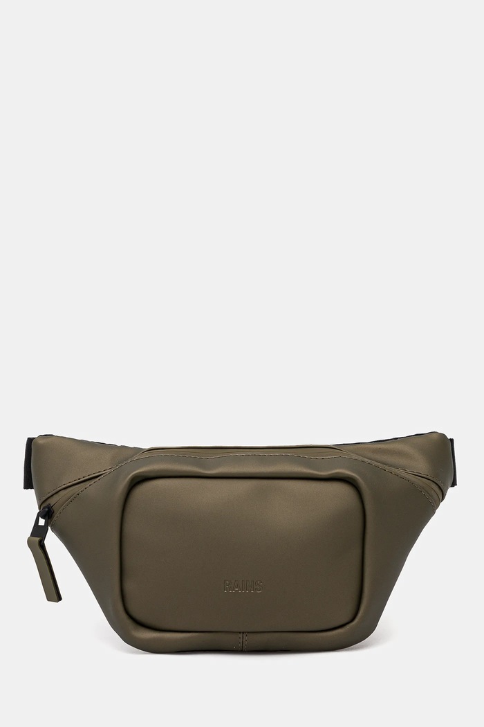 Ledvinka Rains Bum Bag Mini W3 hladký zelená 14730.105