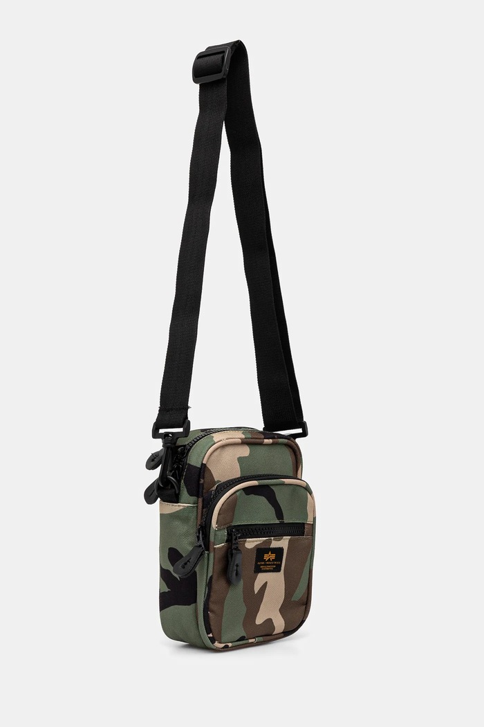 Malá taška Alpha Industries Label Messenger Bag S 156941 zelená SS25