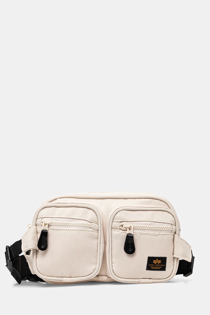 Сумка Alpha Industries Label Waist Bag гладкий бежевый 156943