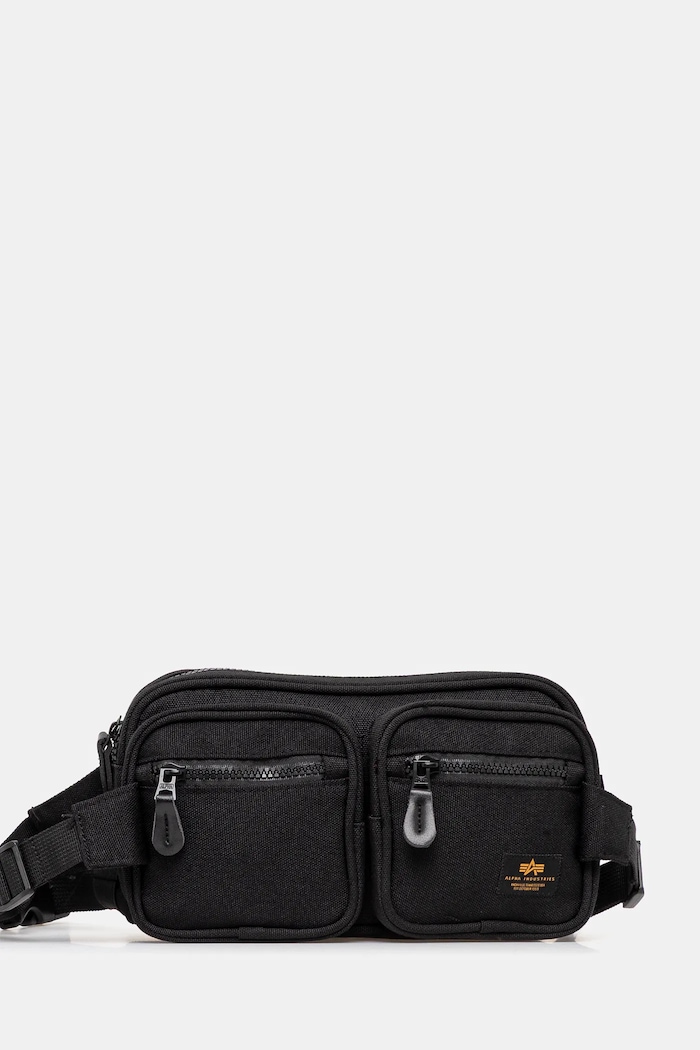 Сумка Alpha Industries Label Waist Bag гладкий чёрный 156943