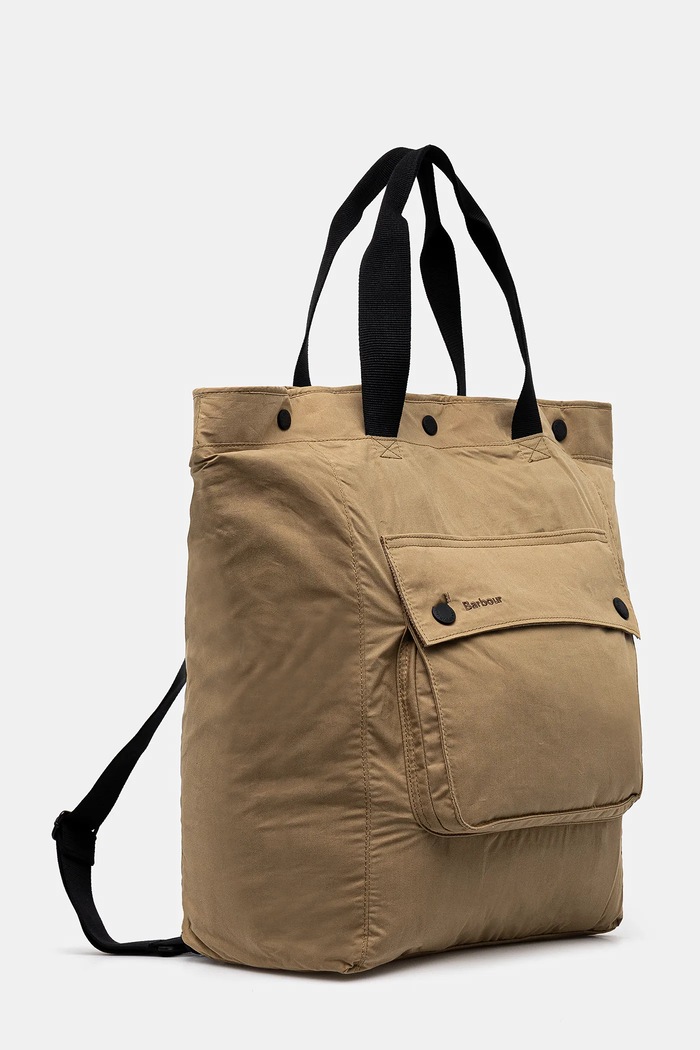 Barbour Rucsac din bumbac Barbour Transport 3 Way Tote/Backpack Bag UBA0740 verde SS25
