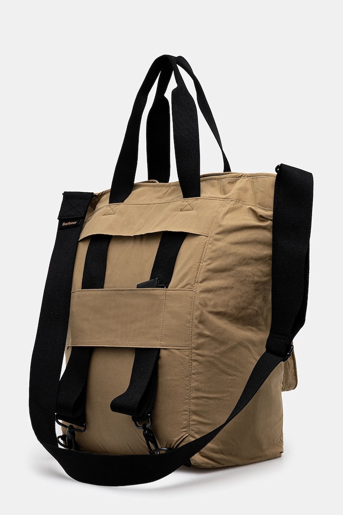 Accesorii Barbour Rucsac din bumbac Barbour Transport 3 Way Tote/Backpack Bag UBA0740 verde
