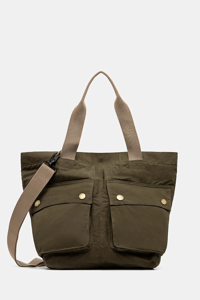 Barbour cotton bag Barbour Transport Carry All Tote Bag laptop case green UBA0744
