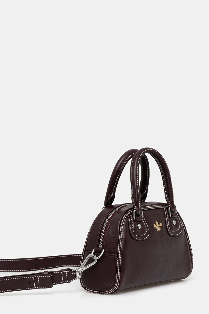 Кожаная сумка adidas Originals x Wales Bonner Bwl Bag JD1167 фиолетовой SS25