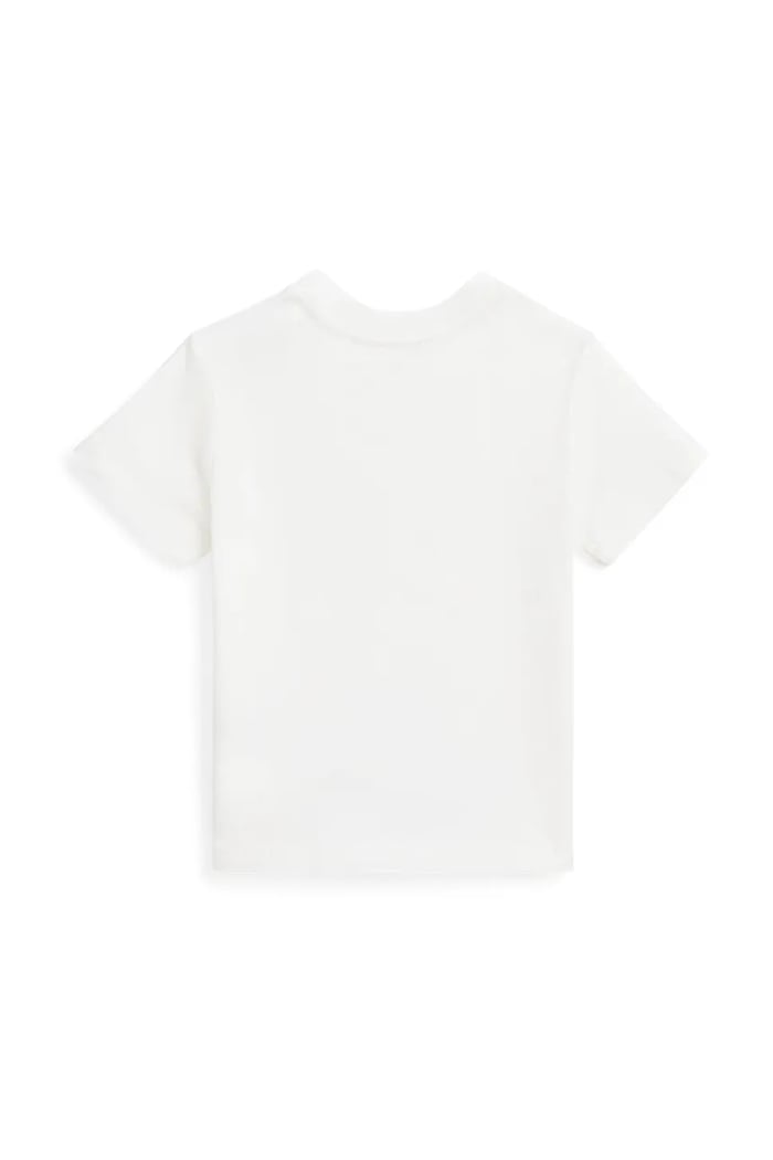 Otroška bombažna kratka majica Polo Ralph Lauren 320958332001 bela SS25