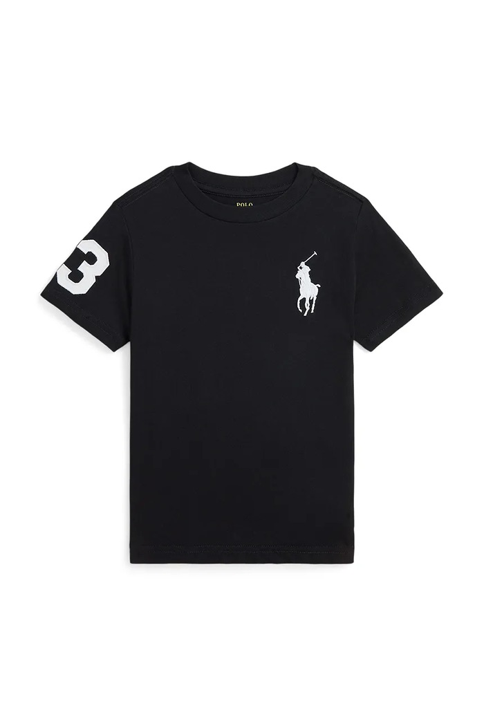 Polo Ralph Lauren t-shirt bawełniany dziecięcy 322832907055 czarny SS25