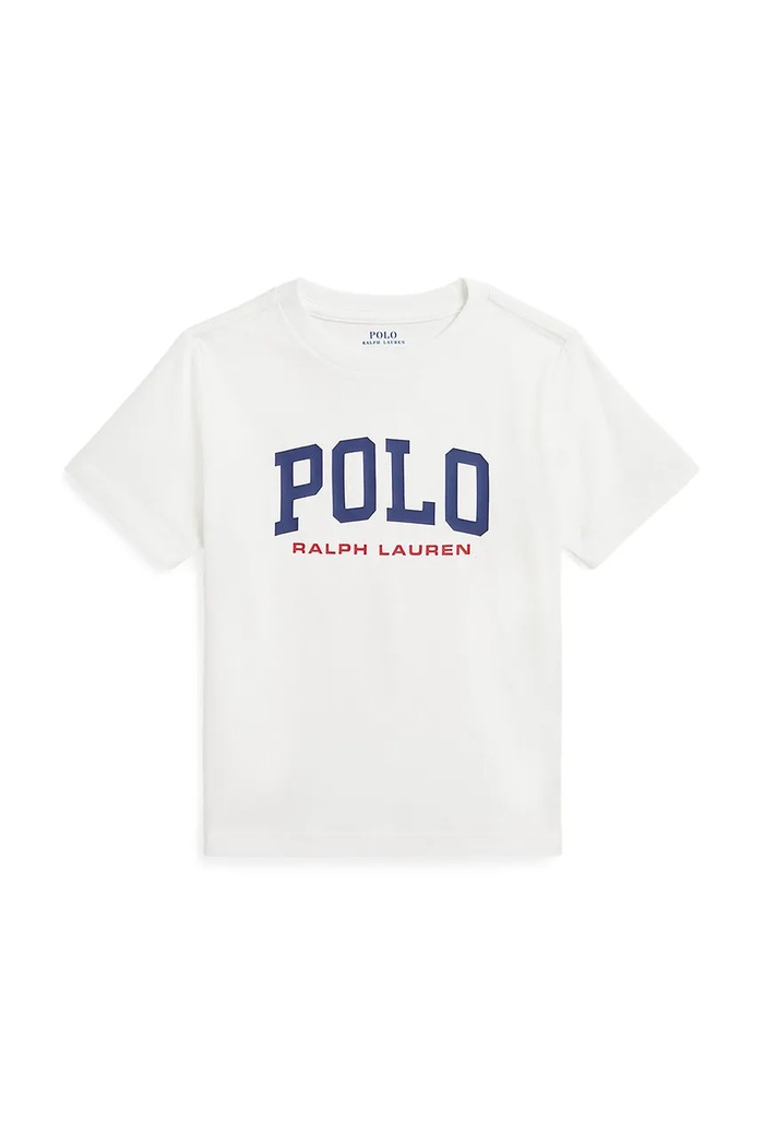 Polo Ralph Lauren t-shirt bawełniany dziecięcy nadruk biały 322958159002