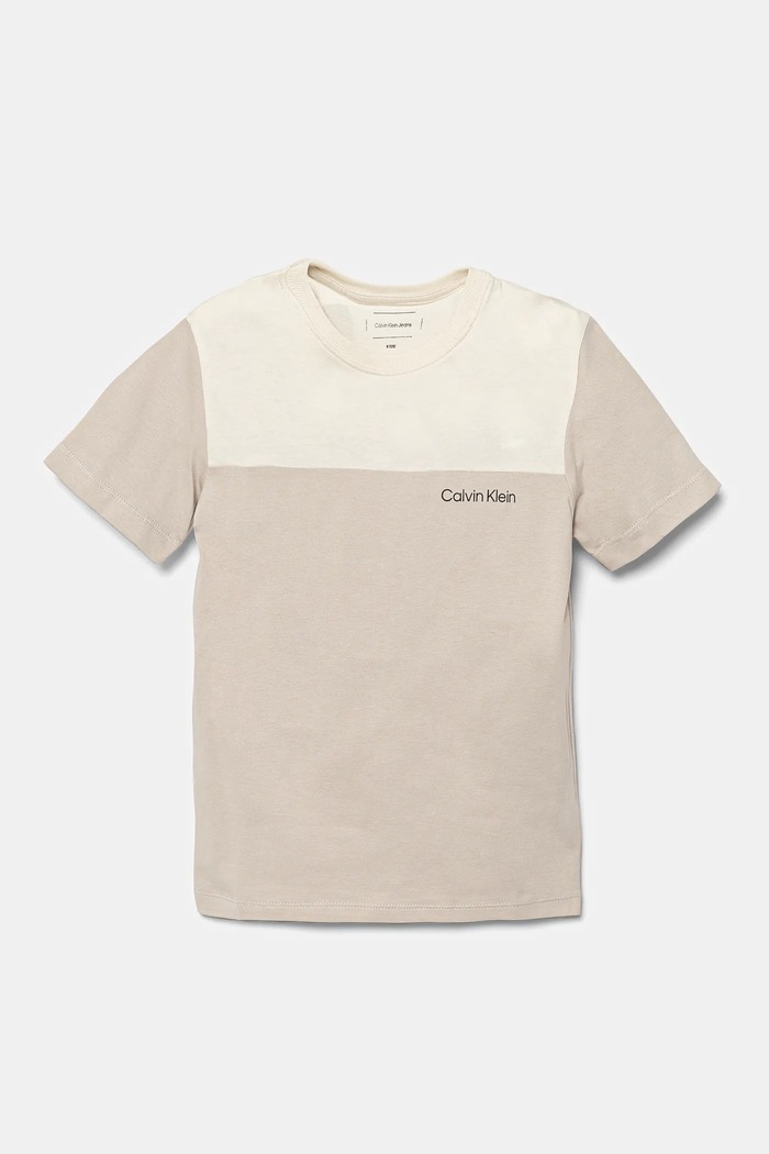 Детска памучна тениска Calvin Klein Jeans (2 броя) тъмносин IB0IB02363.128.176.PPYA