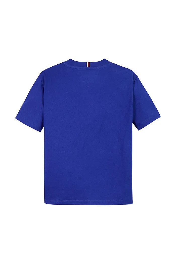 Момче Детска памучна тениска Tommy Hilfiger KB0KB09601.74.122.PPYA виолетов