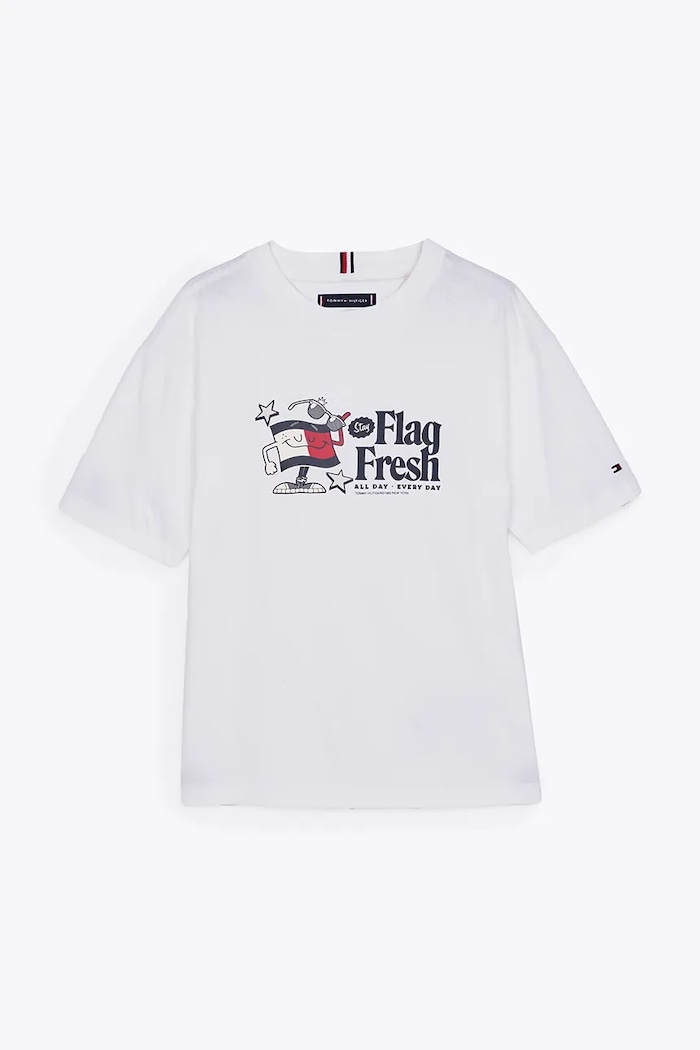 Tommy Hilfiger tricou de bumbac pentru copii print alb KB0KB09354.74.122.PPYA
