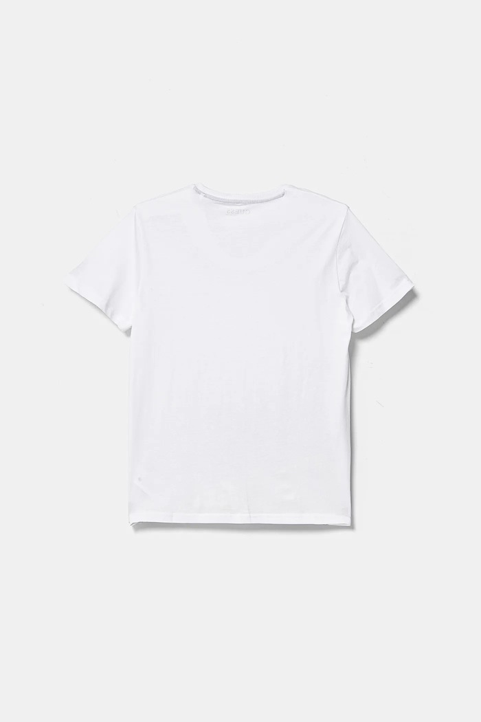 Guess t-shirt bawełniany dziecięcy L5RI12.K8HM4.PPYA biały SS25