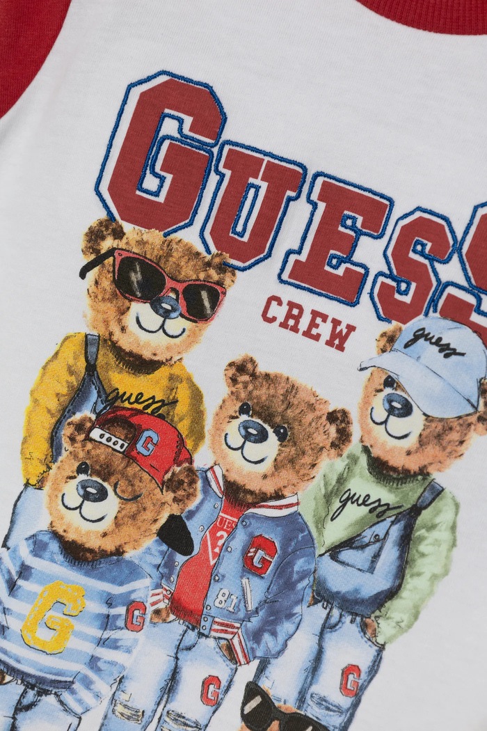Chlapec Detské bavlnené tričko Guess N5RI04.K8HM4.PPYA biela