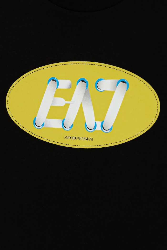 Băieți EA7 Emporio Armani tricou de bumbac pentru copii 7B000107.AF13244 negru