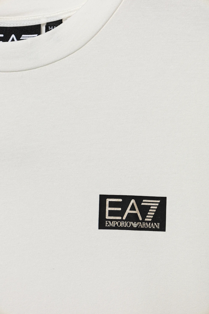 Chłopiec EA7 Emporio Armani t-shirt dziecięcy 7B000093.AF10373 beżowy