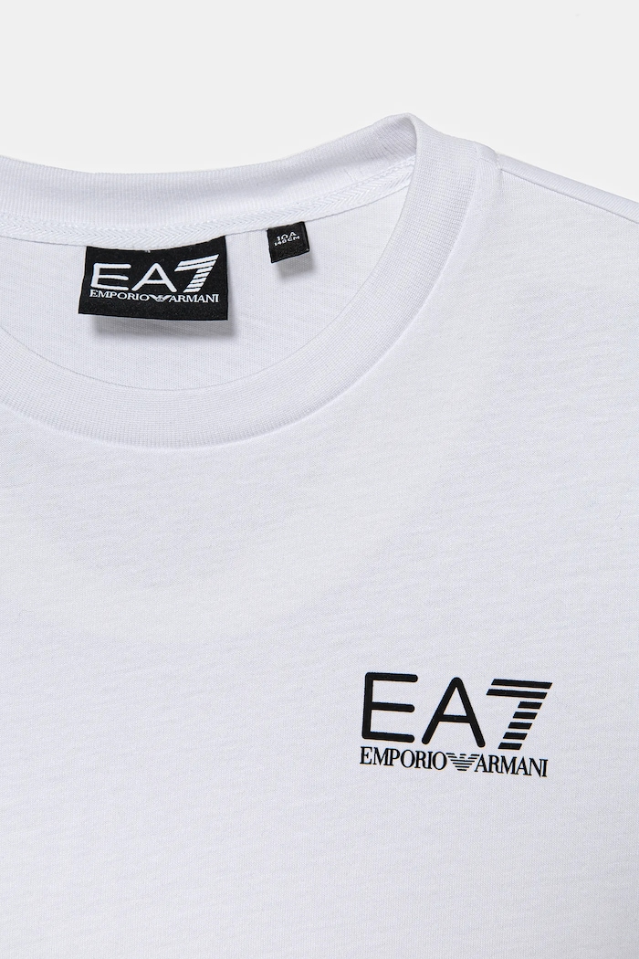 CHLAPEC Dětské bavlněné tričko EA7 Emporio Armani 7B000020.AF10378 bílá