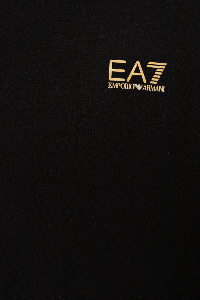 CHLAPEC Dětské bavlněné tričko EA7 Emporio Armani 7B000020.AF10378 černá