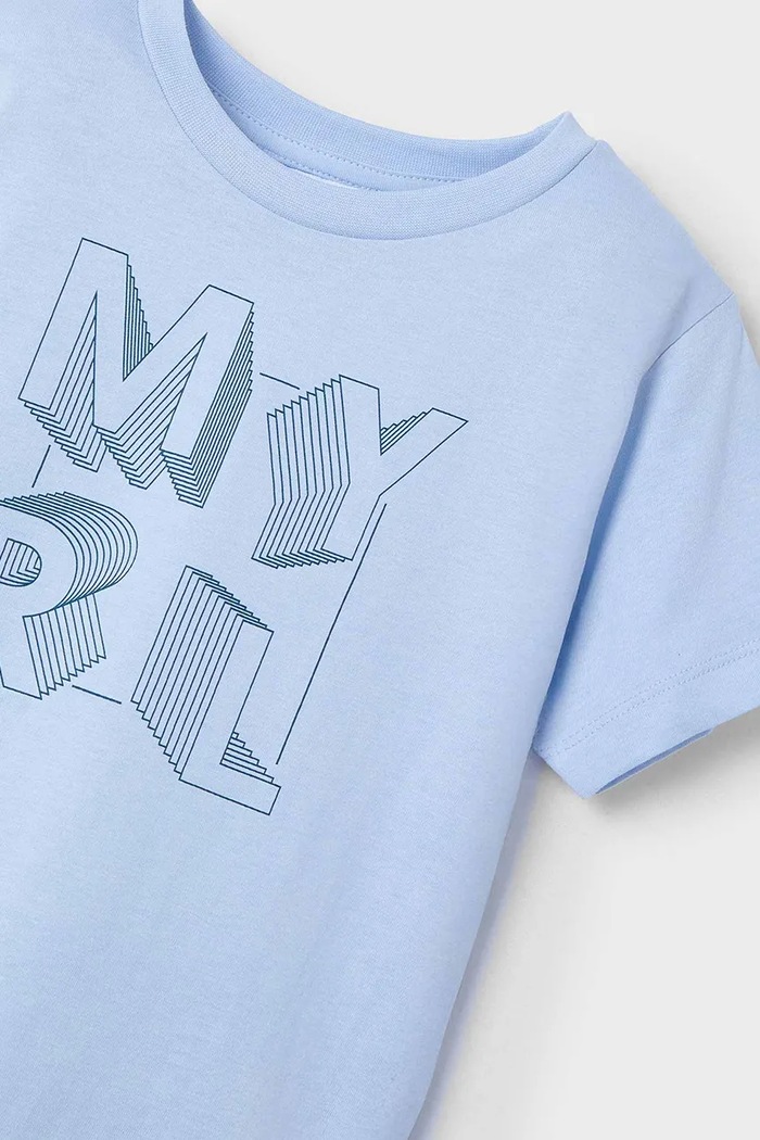 Chłopiec Mayoral t-shirt bawełniany dziecięcy 170.5F.Mini.PPYA niebieski
