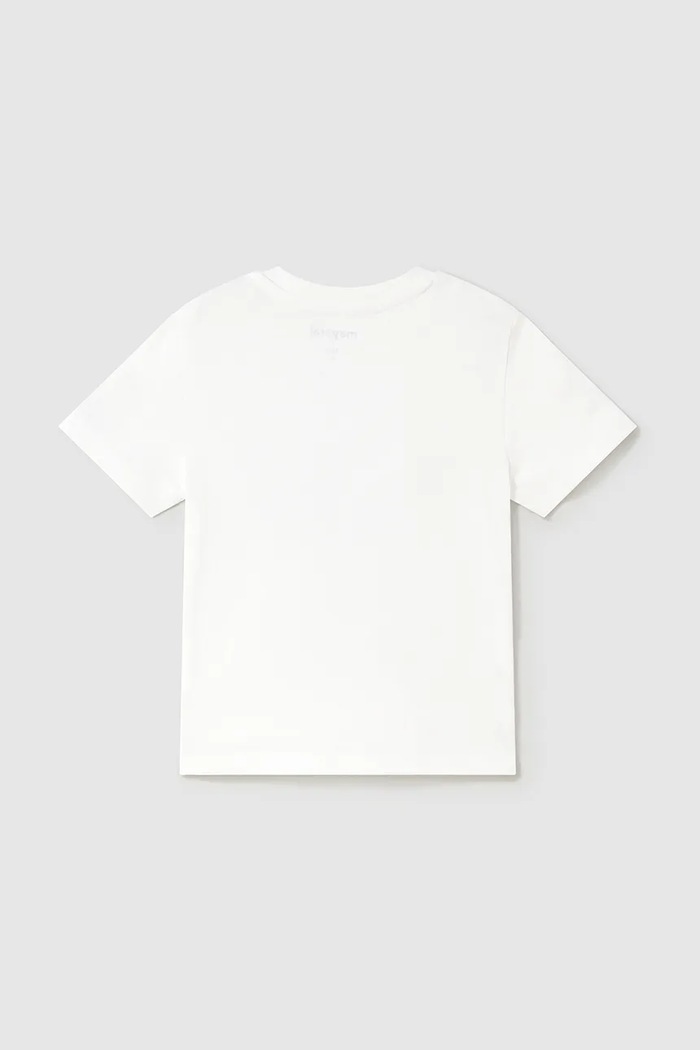 Mayoral T-shirt bawełniany dziecięcy 1059.3E.Baby.PPYA biały SS25