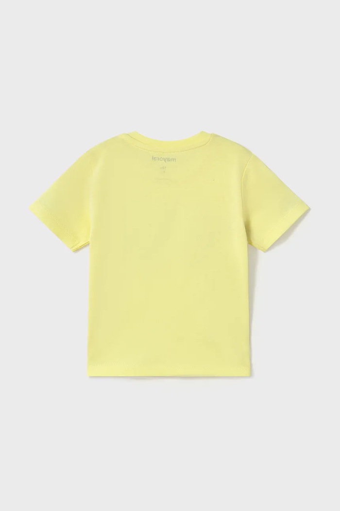 Mayoral t-shirt bawełniany dziecięcy 1059.3E.Baby.PPYA żółty SS25