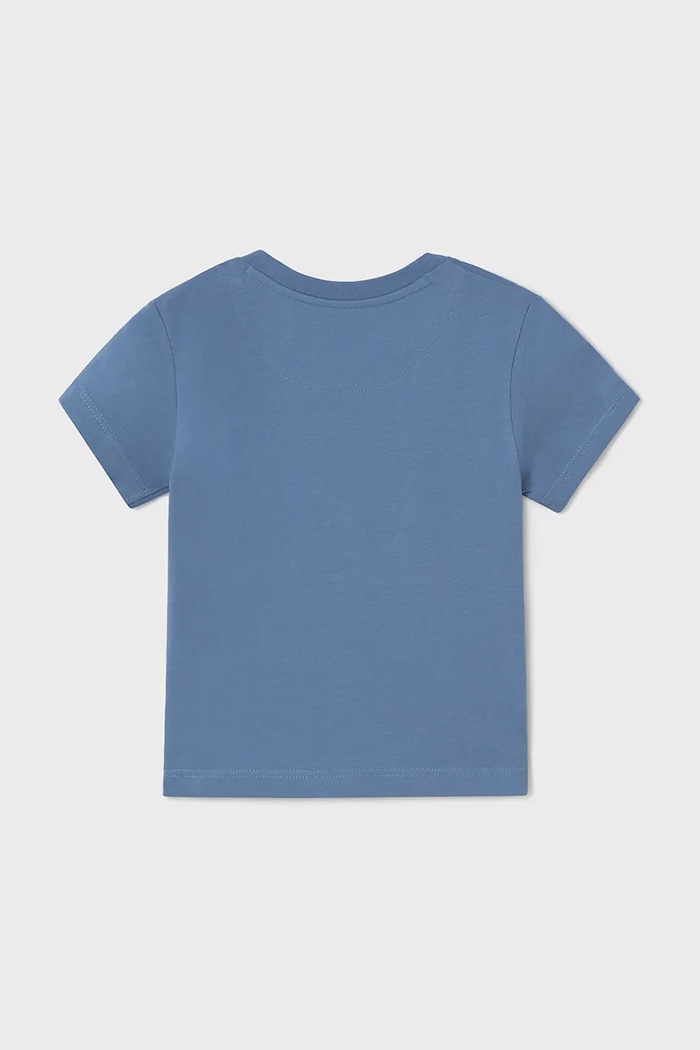 Mayoral t-shirt bawełniany dziecięcy 1064.3H.Baby.PPYA niebieski SS25