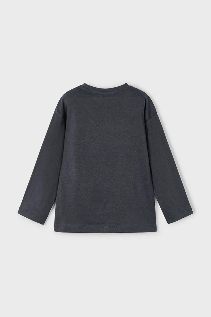 Mayoral longsleeve bawełniany dziecięcy 3051.5F.Mini.PPYA czarny SS25