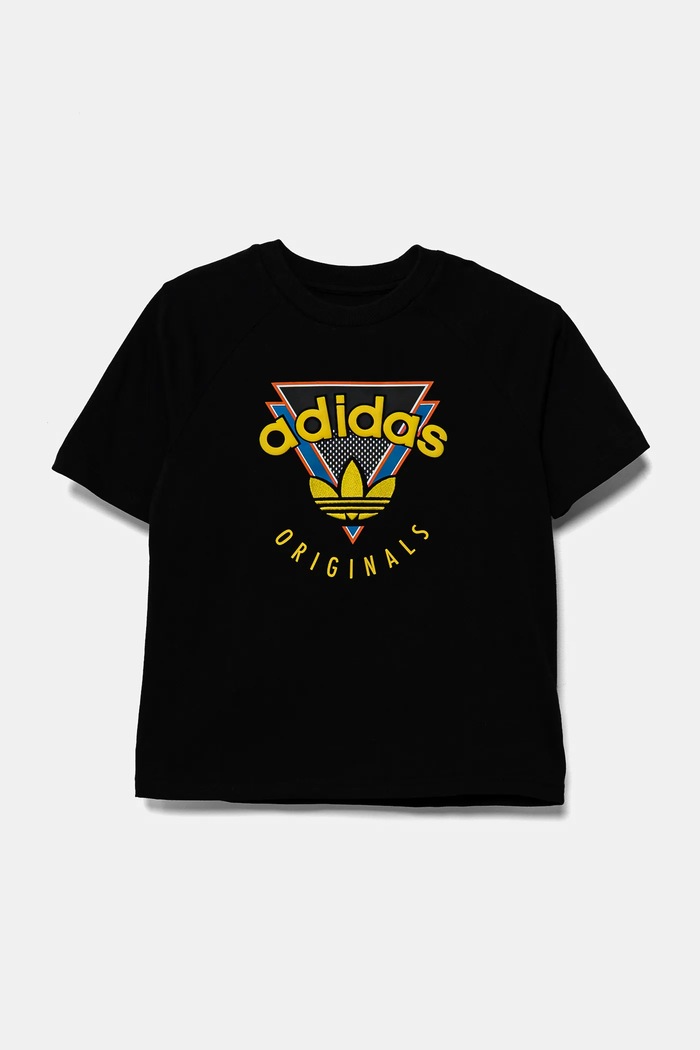 adidas Originals t-shirt bawełniany dziecięcy JN4533 czarny SS25
