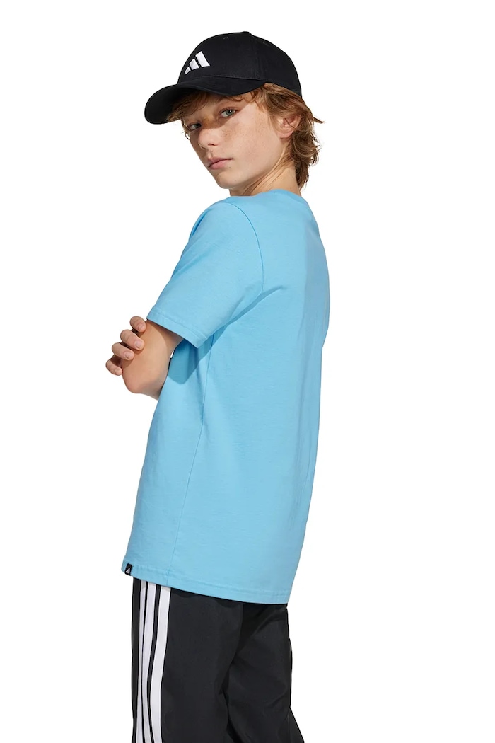 adidas Performance t-shirt bawełniany dziecięcy MESSI JJ1413 niebieski