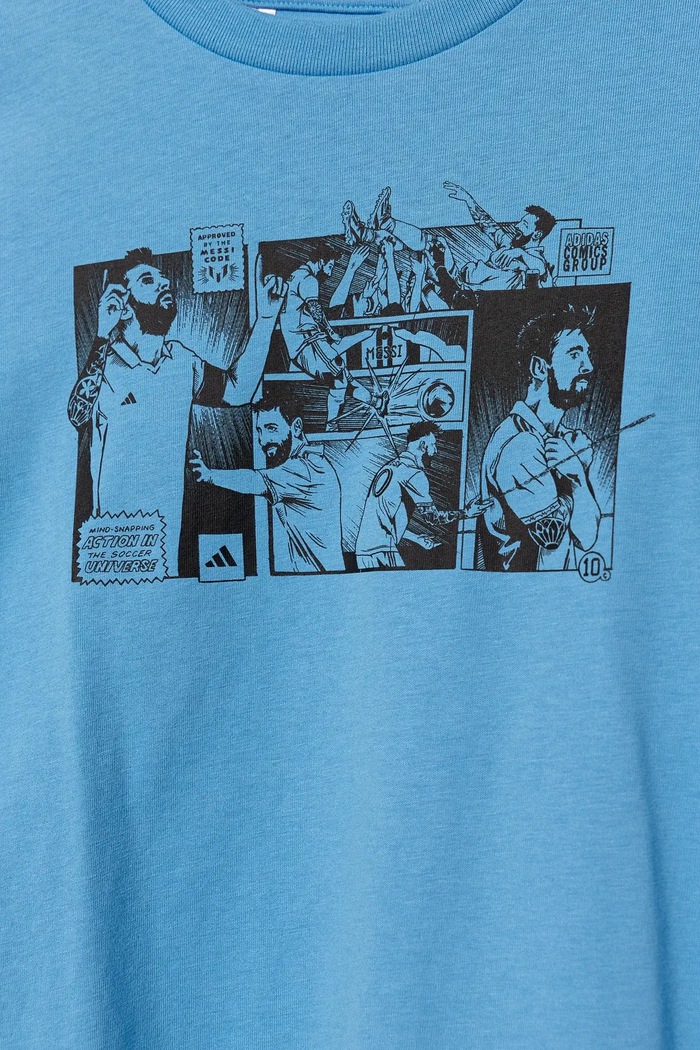adidas Performance t-shirt bawełniany dziecięcy MESSI niebieski JJ1413