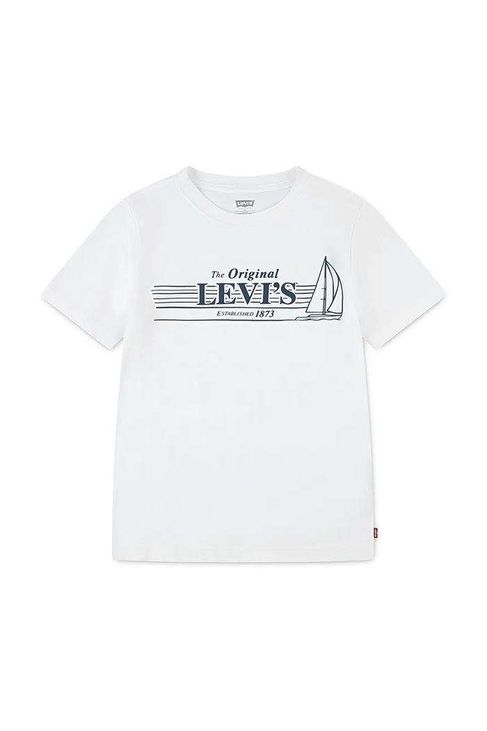 Dětské tričko Levi's MID DAY SAIL TEE kulatý bílá 8EM283
