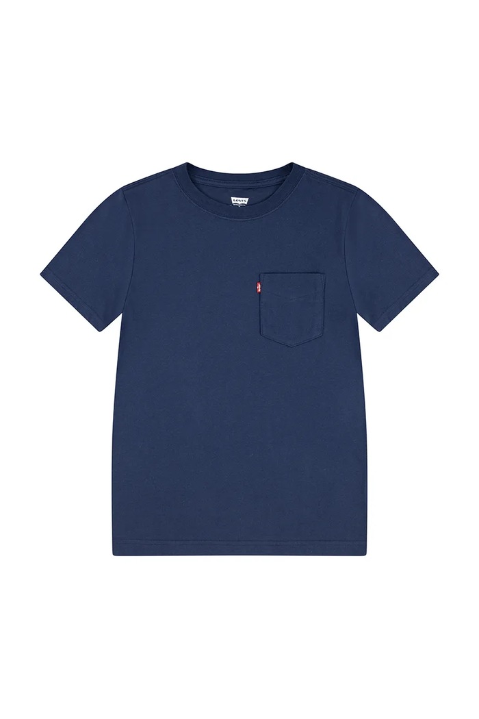 Levi's t-shirt in cotone per bambini SUNSET POCKET TEE cotone blu navy 8EM359