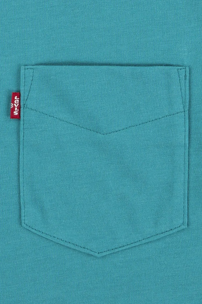 Băieți Levi's Tricou de bumbac pentru copii SUNSET POCKET TEE 8EM359 turcoaz