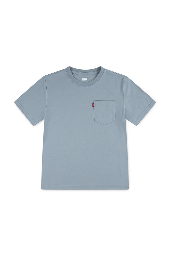 Detské bavlnené tričko Levi's SUNSET POCKET TEE bavlna modrá 8EM359