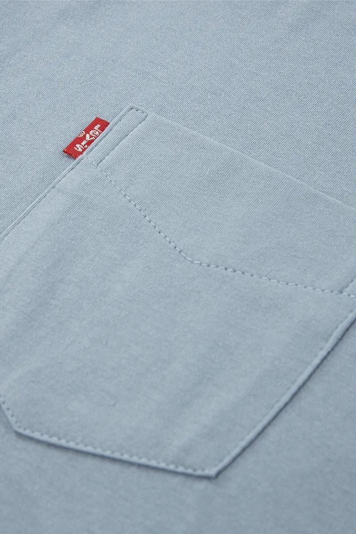 Chlapec Detské bavlnené tričko Levi's SUNSET POCKET TEE 8EM359 modrá