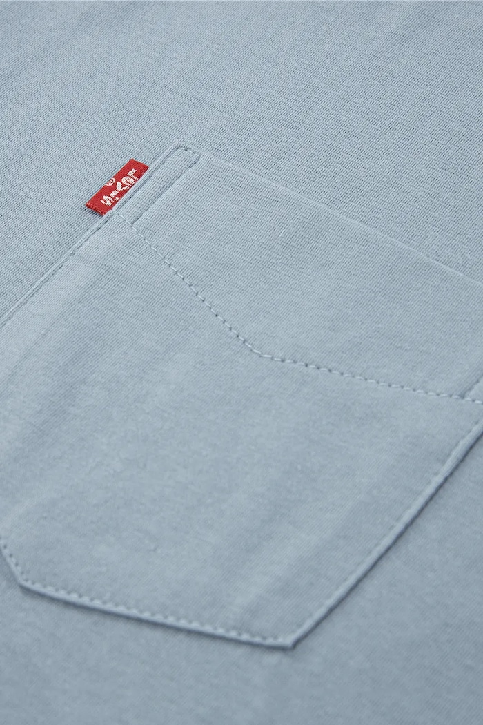 Chlapec Detské bavlnené tričko Levi's SUNSET POCKET TEE 8EM359 modrá