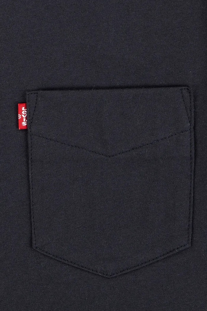 Αγορίστικα Παιδικό βαμβακερό μπλουζάκι Levi's SUNSET POCKET TEE 9EM359 μαύρο