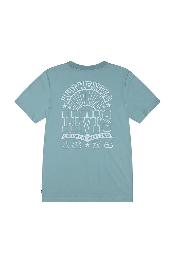 Dječaci Dječja majica kratkih rukava Levi's SUN BURST TEE 9EM655 tirkizna